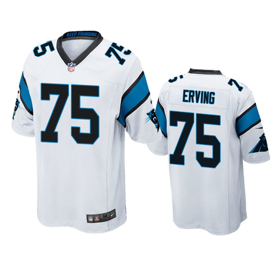 Carolina Panthers Cameron Erving White Game Jersey 1 panthers cameron erving white game jersey