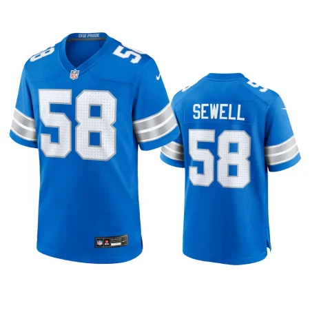 Detroit Lions Penei Sewell Blue 2024 Game Jersey