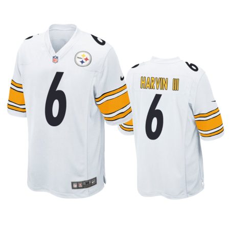 Pittsburgh Steelers Pressley Harvin III White Game Jersey