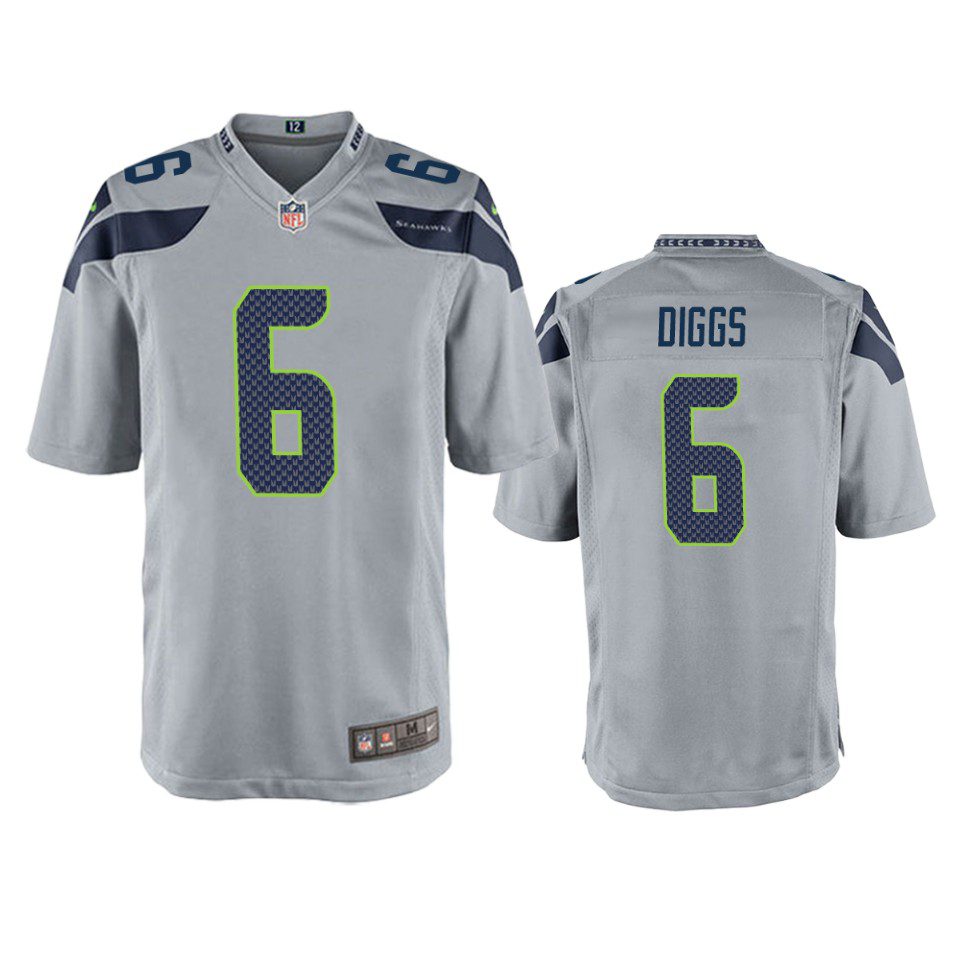 Seattle Seahawks Quandre Diggs Gray Game Jersey 1 quandre diggs seahawks game gray jersey