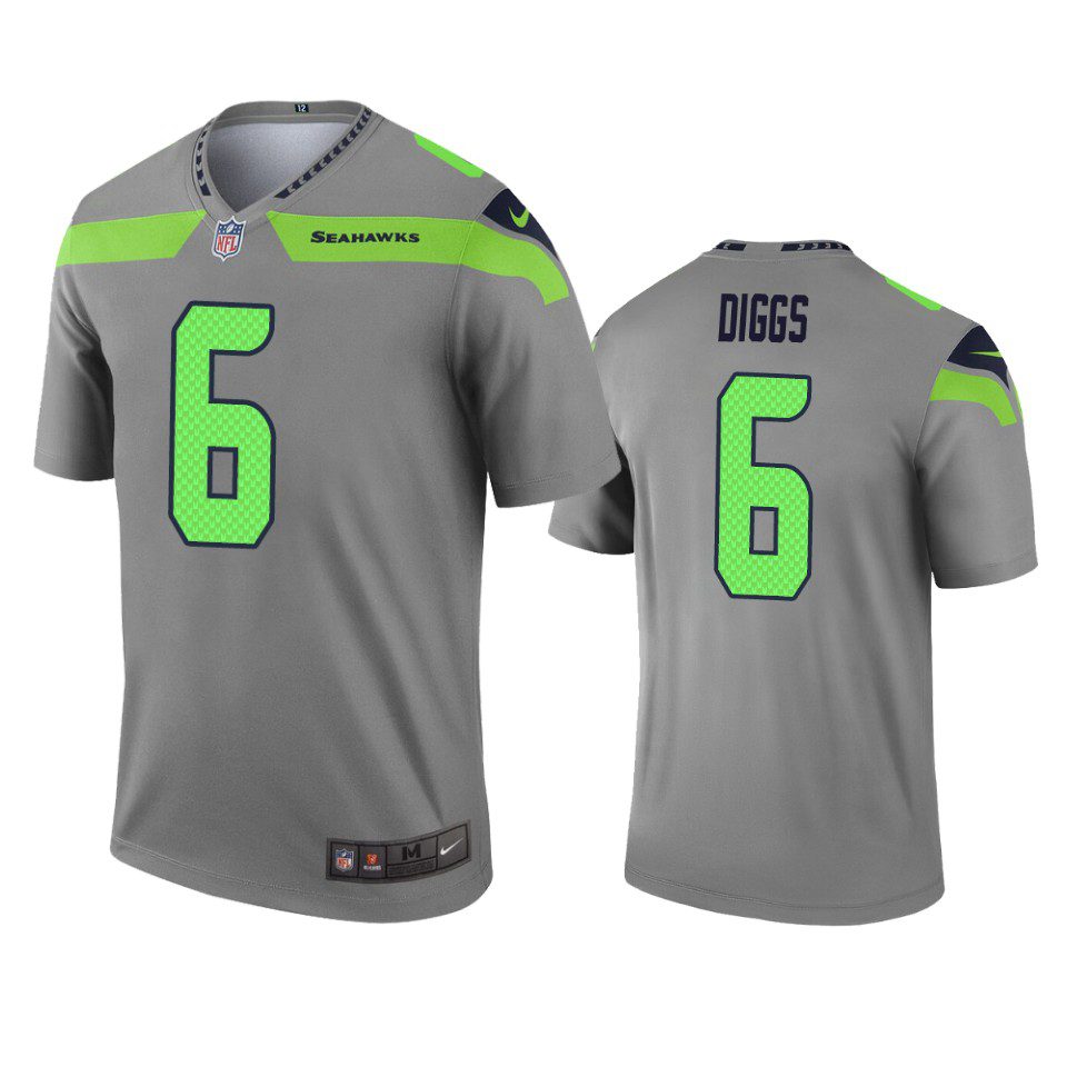Seattle Seahawks Quandre Diggs Gray Inverted Legend Jersey 1 quandre diggs seahawks inverted legend gray jersey