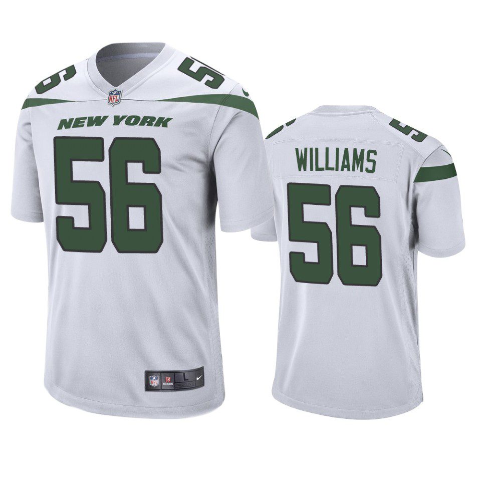 New York Jets Quincy Williams White Game Jersey 1 quincy williams jets white game jersey