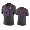 Las Vegas Raiders Aidan O'Connell Anthracite Super Bowl LVIII Jersey - Men 3 raiders aidan oconnell anthracite super bowl lviii jersey