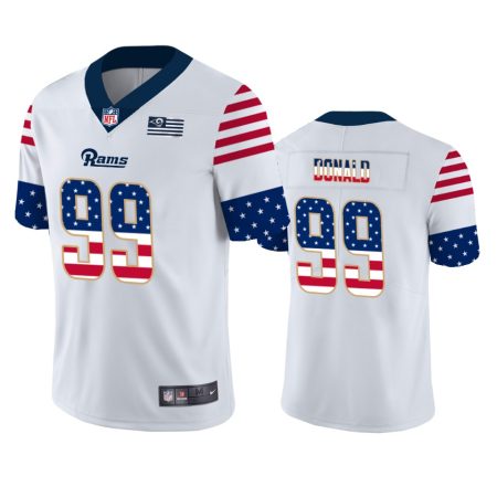 Aaron Donald Los Angeles Rams White Independence Day Stars & Stripes Jersey
