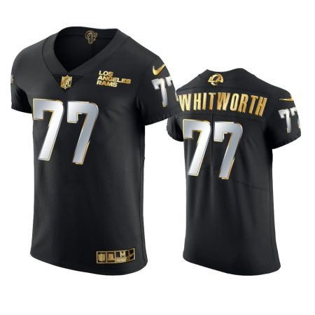 Los Angeles Rams Andrew Whitworth Black Golden Edition Vapor Elite Jersey - Men's