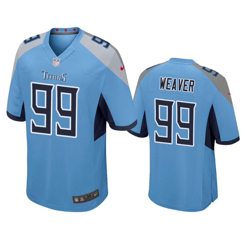 Tennessee Titans Rashad Weaver Light Blue Game Jersey 1 rashad weaver titans light blue game jersey