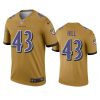 Baltimore Ravens Justice Hill Gold Inverted Legend Jersey 3 ravens justice hill gold inverted legend jersey