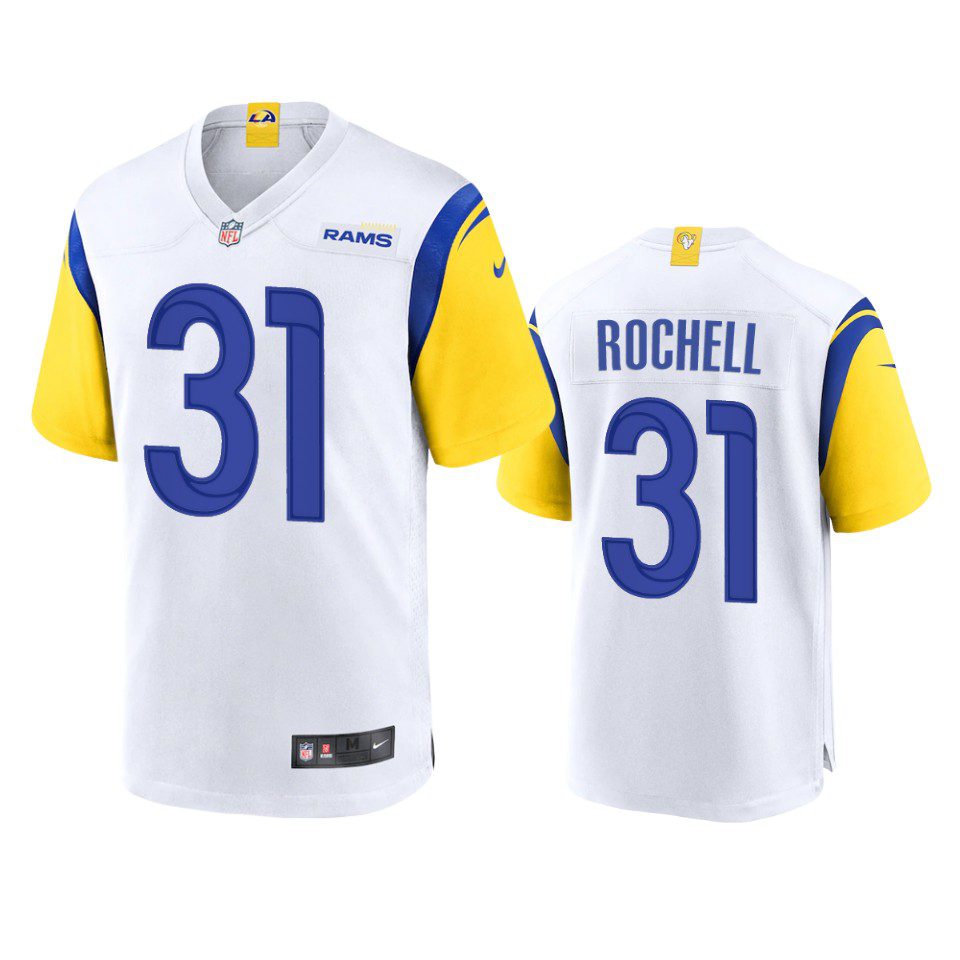 Los Angeles Rams Robert Rochell White Alternate Game Jersey 1 robert rochell rams white alternate game jersey