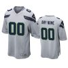 Seattle Seahawks Custom Gray Game Jersey 3 seahawks custom gray game jersey