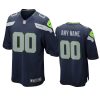 Seattle Seahawks Custom Navy Game Jersey 2 seahawks custom navy game jersey