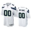 Seattle Seahawks Custom White Game Jersey 3 seahawks custom white game jersey