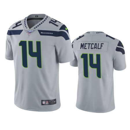 Seattle Seahawks D.K. Metcalf Gray 100th Season Vapor Limited Jersey