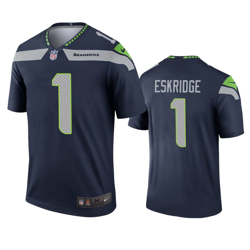 Seattle Seahawks D'Wayne Eskridge Navy Legend Jersey 1 seahawks dwayne eskridge navy legend jersey