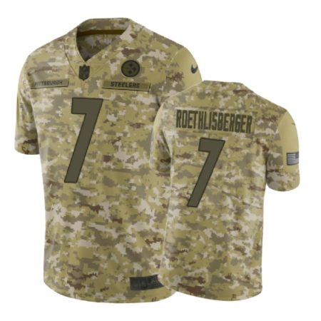 Pittsburgh Steelers #7 2018 Salute to Service Ben Roethlisberger Jersey Camo -Nike Limited