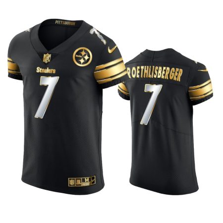 Pittsburgh Steelers Ben Roethlisberger Black 2020-21 Golden Edition Elite Jersey - Men's