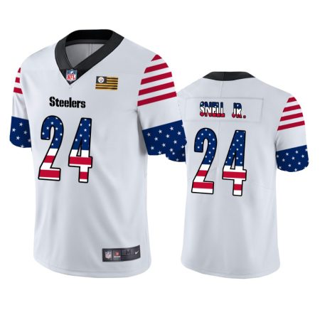 Benny Snell Jr. Pittsburgh Steelers White Independence Day Stars & Stripes Jersey