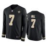 New Orleans Saints Taysom Hill Black Therma Long Sleeve Jersey 2 taysom hill saints black therma long sleeve jersey