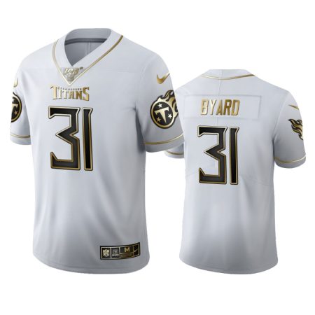 Kevin Byard Titans White 100th Season Golden Edition Jersey