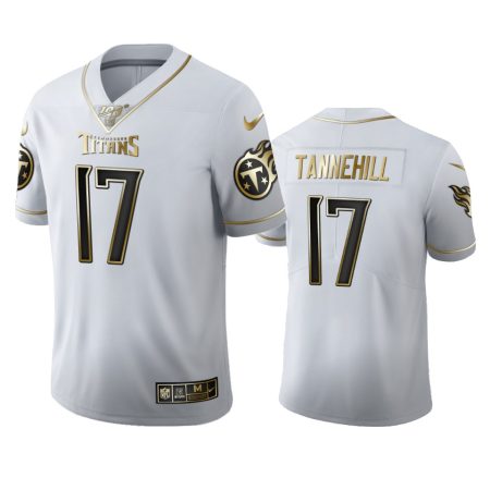 Ryan Tannehill Titans White 100th Season Golden Edition Jersey