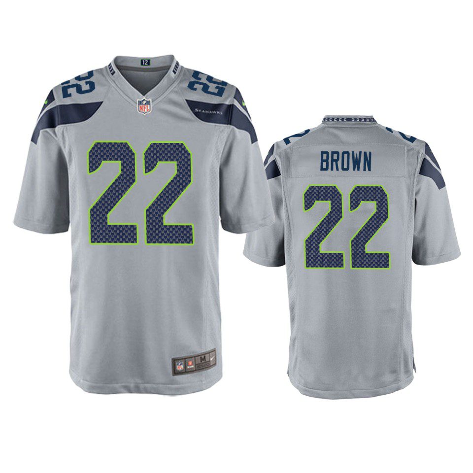 Seattle Seahawks Tre Brown Gray Game Jersey 1 tre brown seahawks gray game jersey
