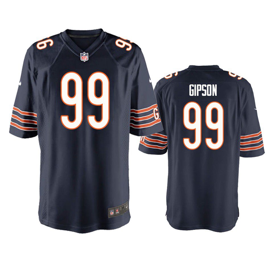 Chicago Bears Trevis Gipson Navy Game Jersey 1 trevis gipson bears navy game jersey