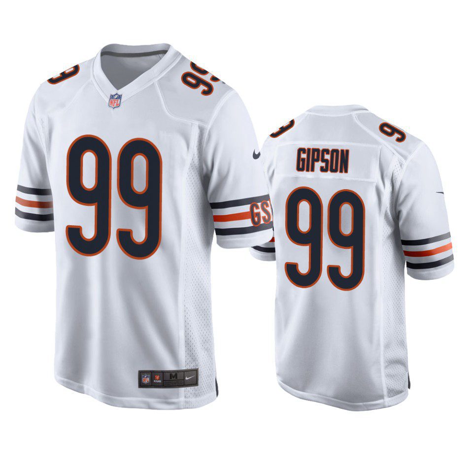 Chicago Bears Trevis Gipson White Game Jersey 1 trevis gipson bears white game jersey