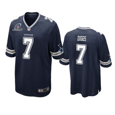 Dallas Cowboys Trevon Diggs Navy 2021 NFL Playoffs Patch Jersey
