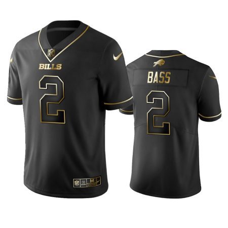 Bills Tyler Bass Black Golden Edition Vapor Limited Jersey
