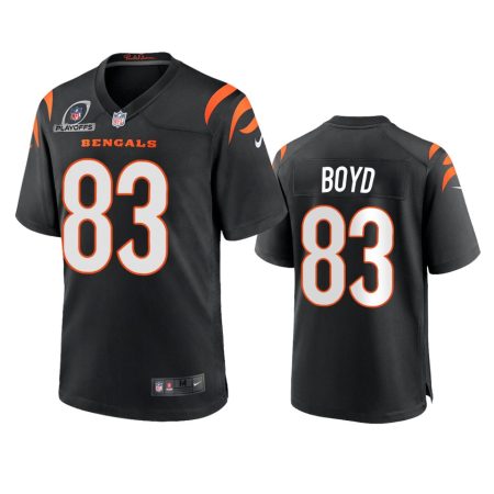 Cincinnati Bengals Tyler Boyd Black 2021 NFL Playoffs Patch Jersey