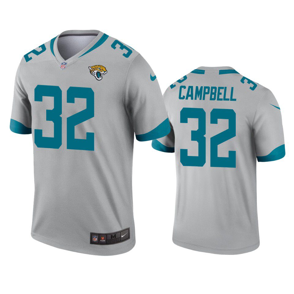 Jacksonville Jaguars Tyson Campbell Silver Inverted Legend Jersey 1 tyson campbell jaguars silver inverted legend jersey