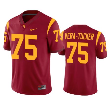 USC Trojans Alijah Vera-Tucker Cardinal Game College Football Jersey