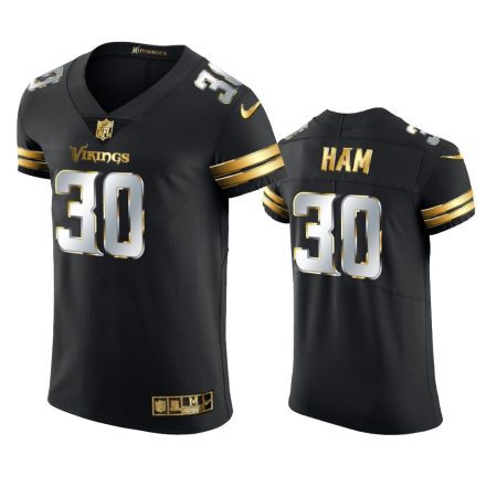 Minnesota Vikings C.J. Ham Black Golden Edition Vapor Elite Jersey - Men's