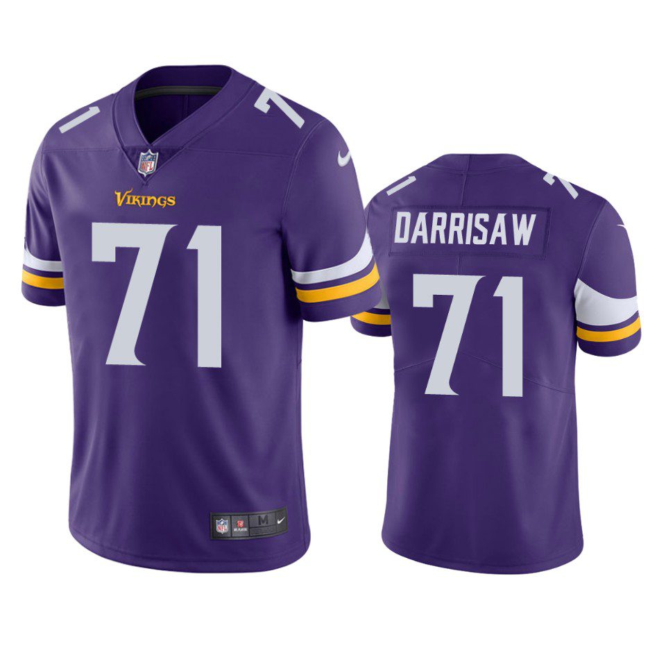 Christian Darrisaw Minnesota Vikings Purple Vapor Limited Jersey 1 vikings christian darrisaw purple vapor jersey
