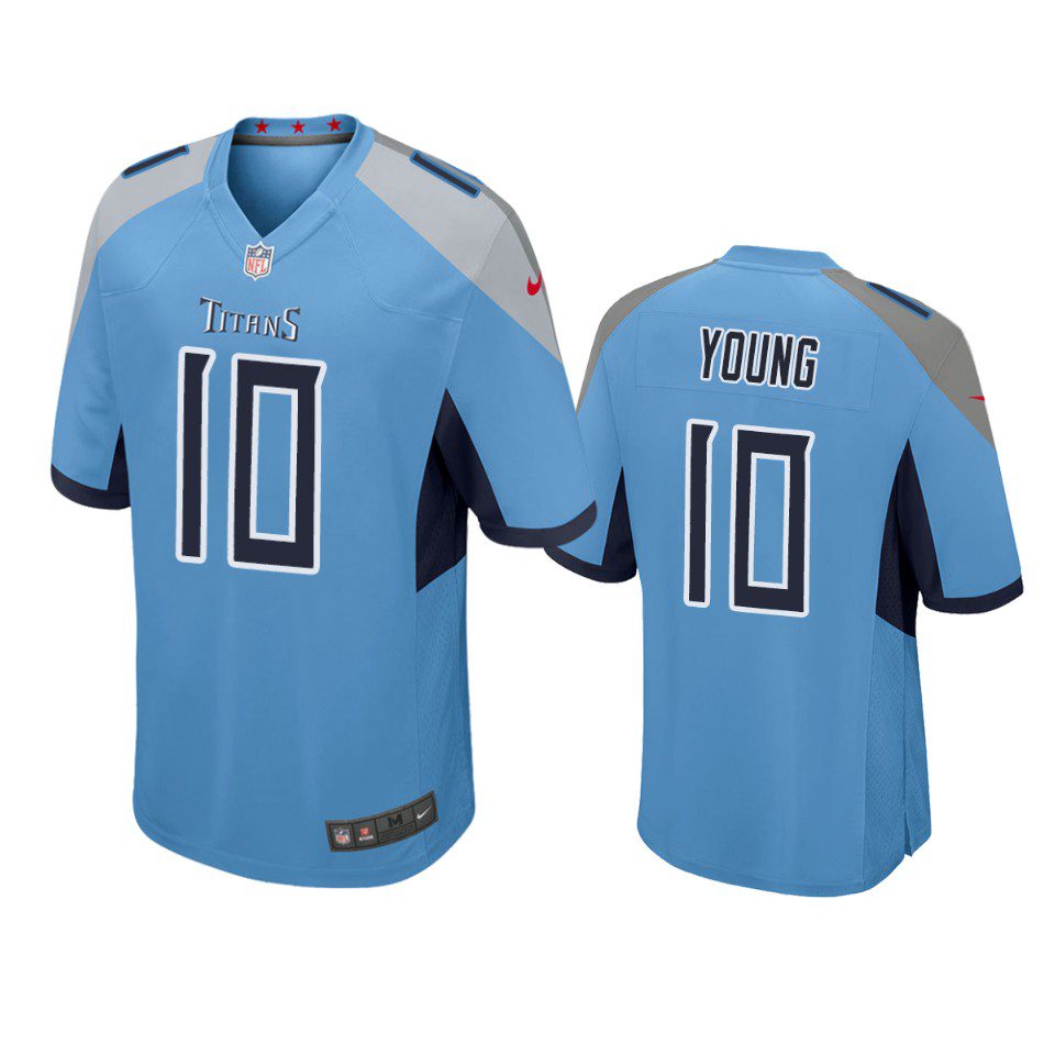 Tennessee Titans Vince Young Light Blue Game Jersey 1 vince young titans game light blue jersey