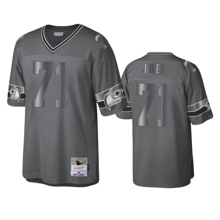 Seattle Seahawks Walter Jones 1985 Charcoal Throwback Metal Legacy Jersey