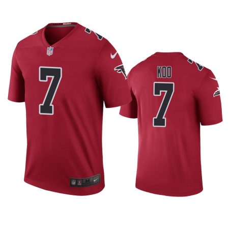 Atlanta Falcons Younghoe Koo Red Color Rush Legend Jersey