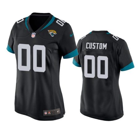 Jacksonville Jaguars #00 Custom Black Game Jersey - Women