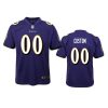 Baltimore Ravens #00 Custom Purple Game Jersey - Youth 2 00 custom purple game jersey