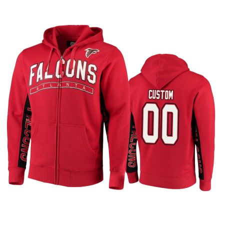 Atlanta Falcons #00 Custom Red-Black Blowout Hoodie - Men