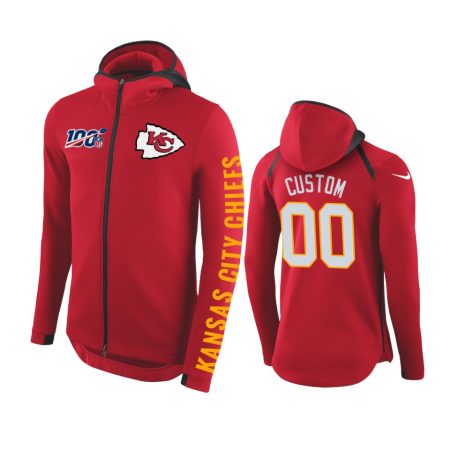 Buffalo Bills #00 Custom Red Sideline Local Lockup Hoodie - Men