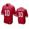 San Francisco 49ers #10 Jimmy Garoppolo Scarlet Game Jersey - Men's 2 10 jimmy garoppolo scarlet jersey