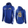 Los Angeles Chargers #13 Keenan Allen Royal NFL 100th Anniversary Hoodie - Men 3 13 royal keenan allen hoodie