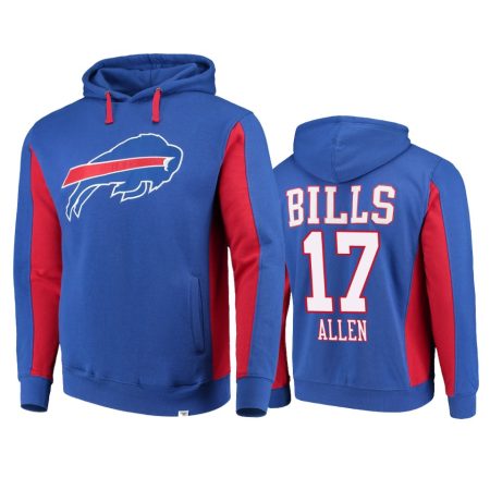 Buffalo Bills #17 Josh Allen Royal Team Iconic Hoodie - Men