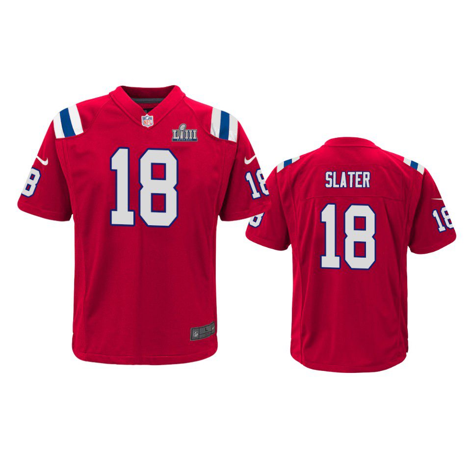 New England Patriots #18 Matthew Slater Red Game Jersey - Youth 1 18 matthew slater red game jersey