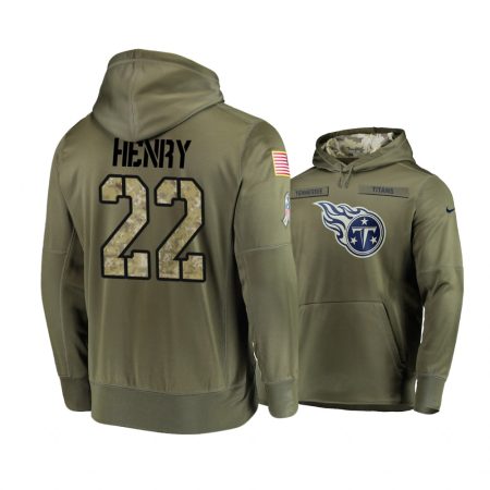 Tennessee Titans Derrick Henry Olive 2018 Salute To Service Hoodie - Men's
