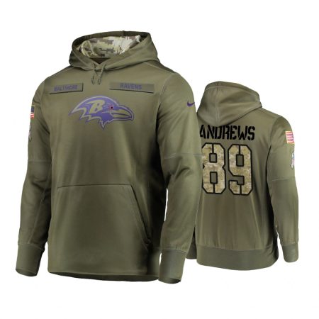 Baltimore Ravens Mark Andrews Olive 2018 Salute To Service Hoodie - Men's