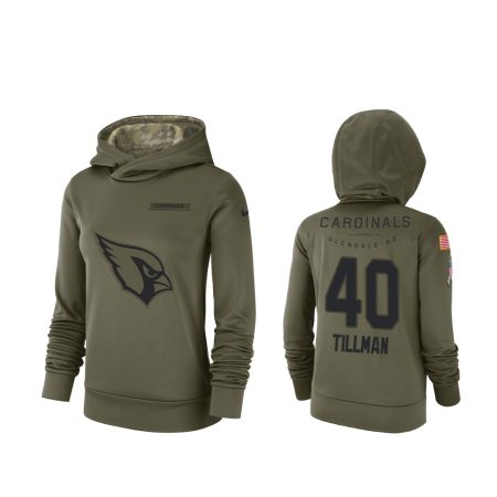 Arizona Cardinals Pat Tillman Olive 2018 Salute to Service Hoodie - Women