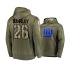 New York Giants Saquon Barkley Olive 2018 Salute To Service Hoodie - Men's 2 2018 salute to service saquon barkley hoodie