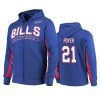 Buffalo Bills #21 Jordan Poyer Royal-Red Blowout Hoodie - Men 3 21 royal red jordan poyer hoodie