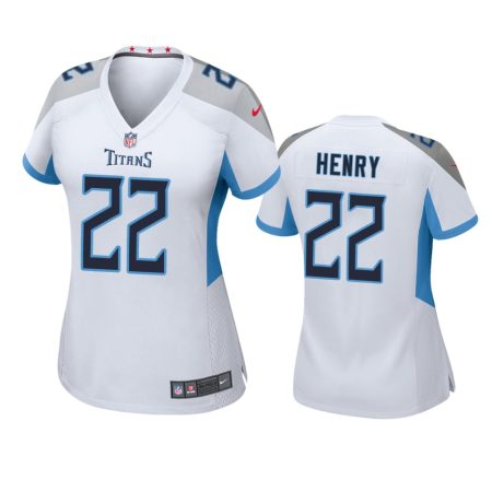 Tennessee Titans #22 Derrick Henry White Game Jersey - Women